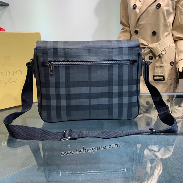 Burberry專門店新款男士信使包 巴寶莉翻蓋斜背包 yxb1300